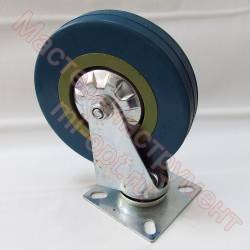 125 мм SCG 55 Колесо аппаратное серая резина поворотное  (фото 3)